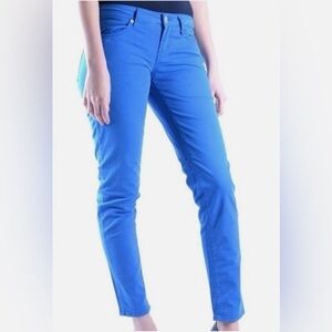 FIORUCCI | Cerulean Blue Trouser Pants Pocket Skinny Tapered Size 27 (6)